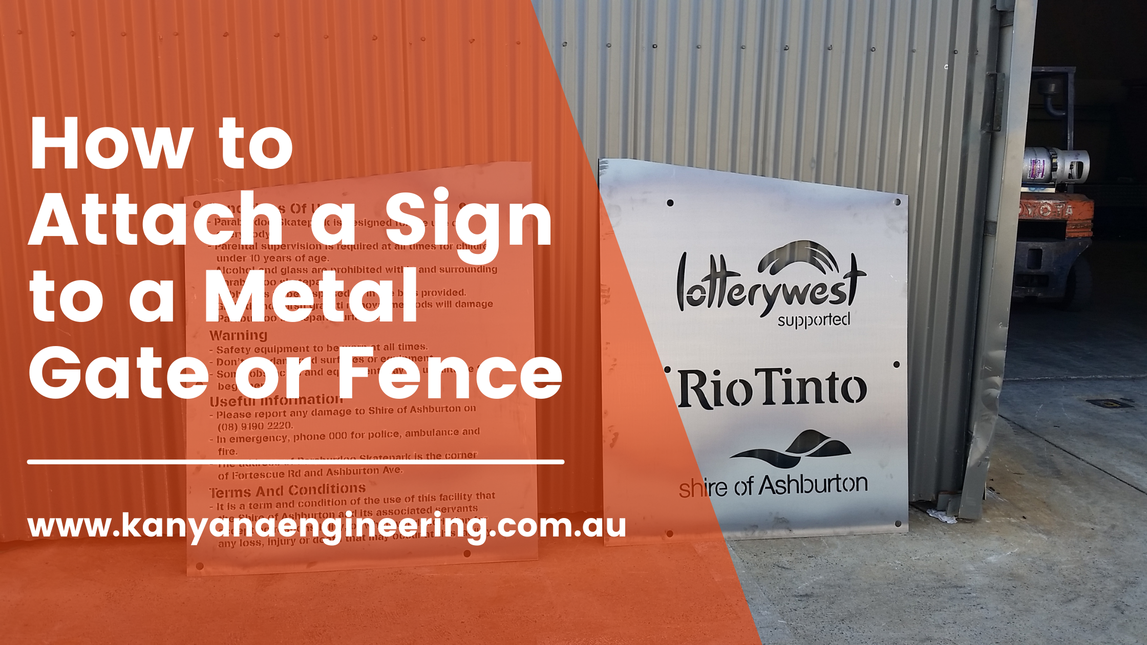 Sign Holder for Metal Fences